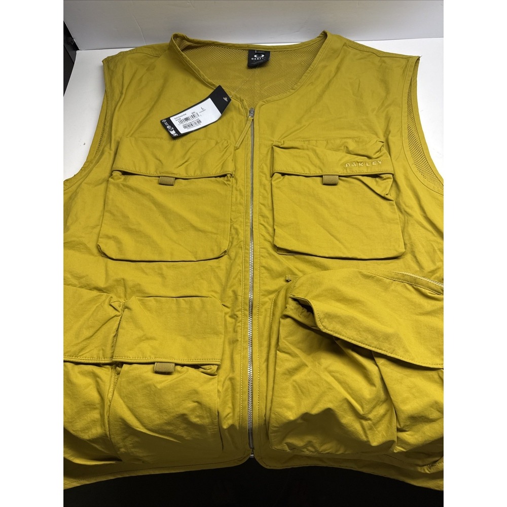 Rare NWT Oakley Sample Multi Pocket Gilet In Sulfide, Size Large, Cargo